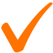 Orange tick icon