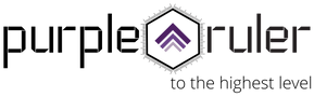 Purple Ruler to the Highest Level Black Logo